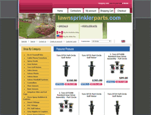 Tablet Screenshot of lawnsprinklerparts.com